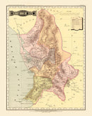 Vintage Map of Tepic, Mexico 1886