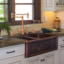 One-Handle Copper Pot Filler Kitchen Faucet with Side Sprayer - AK96918P1