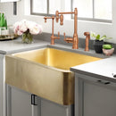 One-Handle Copper Pot Filler Kitchen Faucet with Side Sprayer - AK96918P2