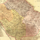 Vintage Map of Tlaxcala Mexico, 1886