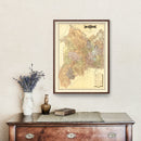 Vintage Map of Mexico 1886