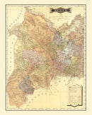 Vintage Map of Mexico 1886