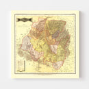 Vintage Map of Hidalgo Mexico, 1886