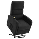 Royston - Upholstered Power Lift Recliner With Remote Comfort - Black by HouseOfZazla