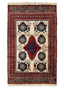 Hand-Knotted Afghani Kazak Wool Rug - 4'8" x 7'2"