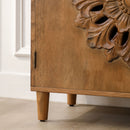Rustic Hand-Carved Wooden 2-Door Cabinet by HouseOfZazla