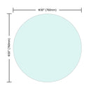 30" Inch Round Tempered Glass Table Top Clear Glass 1/4" Inch Thick Flat Polished Edge