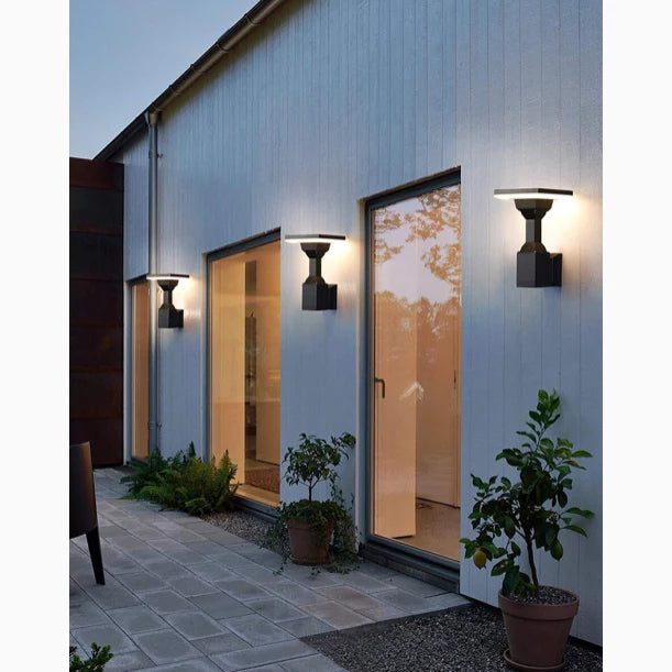 Creative Black Outdoor Waterproof LED Wall Lamp For Balcony, Courtyard, Porch