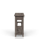 Console Table With Wine Bottle Storage Storage Drawers - Gray by HouseOfZazla