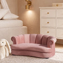 Halle 35.5" Rolled-Arm Dog Bed with Channel-Tufted Back