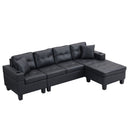 Modern Sectional Sofa Set With L Shape Chaise Lounge, Cup Holder, 4 Seat by HouseOfZazla
