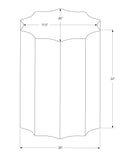 Drum Accent Side Table, Stylish Scalloped Design by HouseOfZazla