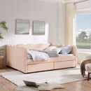 Gingham Daybed With USB Charging Port, Wave-Shaped Design by HouseOfZazla