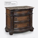 3 Drawers Nightstand - Brown / Cherry by Unique Piece Furniture