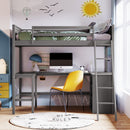 Loft Bed With Shelves With Desk by HouseOfZazla
