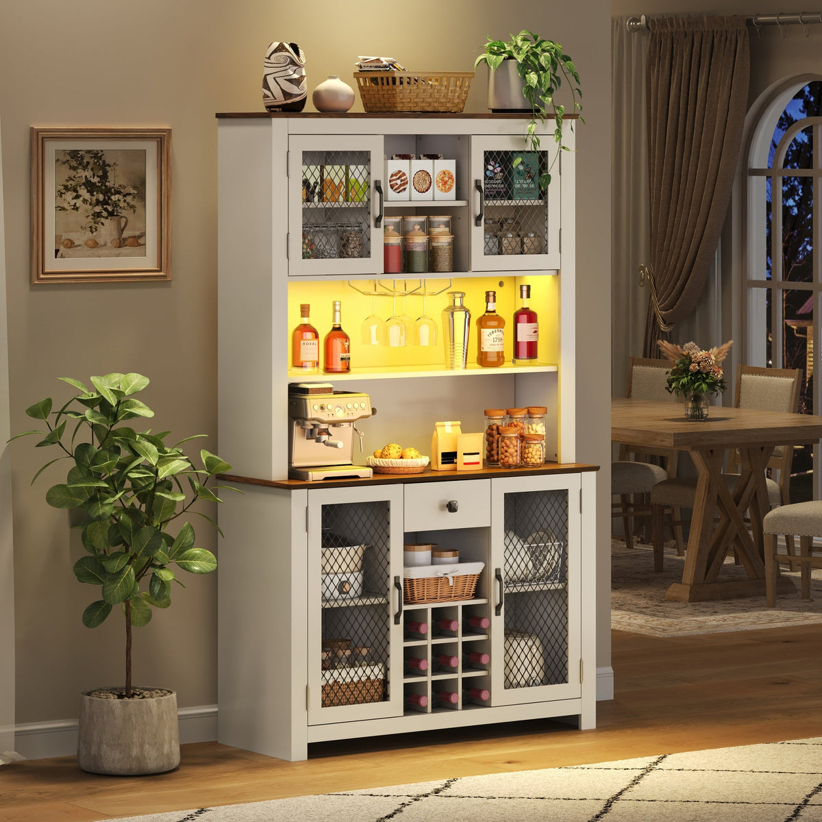 70.9" Kitchen Pantry Storage Cabinet, photo 4 of 10