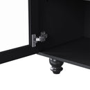 Farmhouse TV Stand With Solid Wood Gourd Shaped Legs For TVs Up To 70" by HouseOfZazla