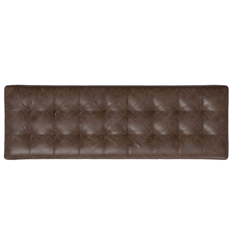 Penelope - Ottoman Bench With Genuine Leather Upholstery - Brown, photo 6 of 7