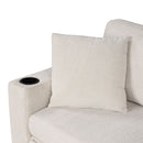 Modern U-Shaped Sectional Sofa Convertible Pull-Out Sofa Bed With USB Ports And Cup Holders by HouseOfZazla