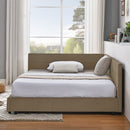 Upholstered Bed Frame With Tufted Backrest And Armrests by HouseOfZazla