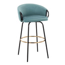 Claire - Contemporary / Glam Barstool With Footrest (Set of 2) by HouseOfZazla