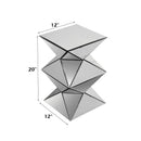 Dominic - 20"H Pedestal Stand - Mirrored