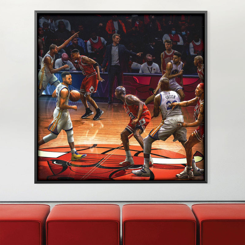 96 Bulls vs 17 Warriors Canvas