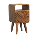 Lille - Mini Curved Nightstand - Oak by Unique Piece Furniture
