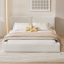 Upholstered Platform Bed, Grounded Bed With Solid Frame by Unique Piece Furniture