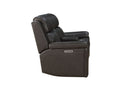 Leon - Power Console Loveseat Recliner With Power Headrest, Power Lumbar, Heat And Massage - Smokey Gray