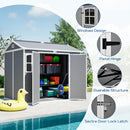 Plastic Utility Shed 8x6 ft with Floor – Lockable Storage Shed by HouseOfZazla