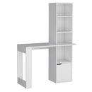 Iowa Computer Desk with 1-Cabinet and 4-Tier Bookcase