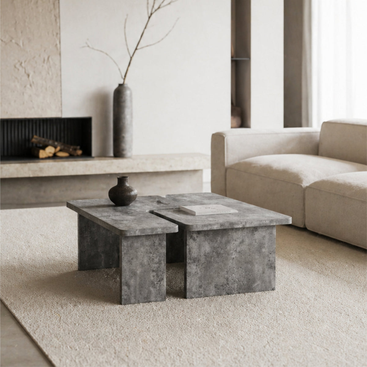 Modular Concrete Coffee Table Set of 2, photo 10 of 10
