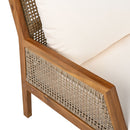 Acacia Wood Patio Furniture Club Chair, Outdoor Wicker Armchair by HouseOfZazla
