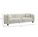 Silo 87 in. 3 Seater Modern Upholstered Chenille Sofa
