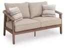 Harmony Headlands - Loveseat With Cushion - Natural / Gray by Unique Piece Furniture