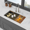 Quartz Composite Kitchen Sink With Undermount Design, Durable Single Bowl Workstation by HouseOfZazla
