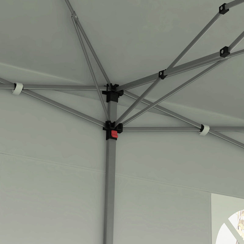 19 x 10' Pop Up Canopy Tent with 6 Removable Sidewalls, 4 Windows, Large Ez Up Canopy with Adjustable Height, Instant Shelter Gazebo for Outdoor Events, Party, Wedding, Gray