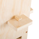 9' Adjustable Height Floor-to-Ceiling Cat Tree, Multi-Level Cat Vertical Cat Condo, Cat Climbing Frame Activity Center with Perching Shelves for Indoor Cats, Natural