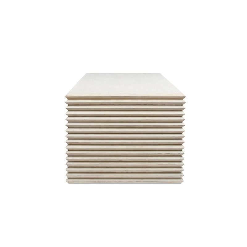 Veda - Geometric Waterfall Dining Table - White, photo 9 of 13
