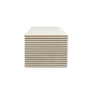 Veda - Geometric Waterfall Dining Table - White by HouseOfZazla