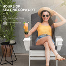 2 Piece Adirondack Chair Cushions, 59 x 20.5 x 2 inch Outdoor Chair Cushions for Fire Pit Chairs with Seat, Back, Ties, Water Repellent Replacement Patio Seat Pads, Gray