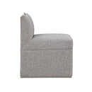 Della - Upholstered Castered Chair - Gray by HouseOfZazla