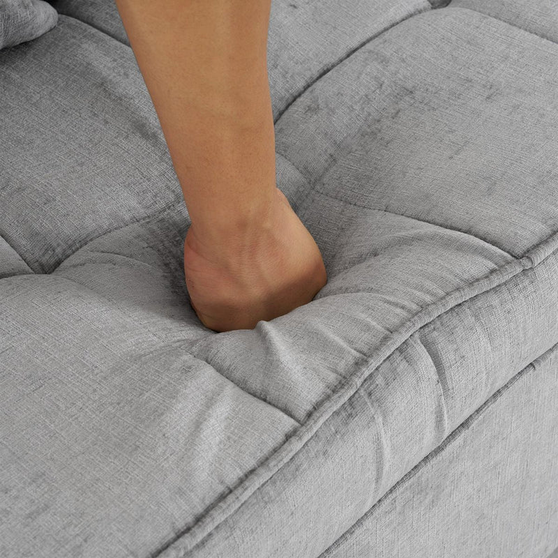 56.9' Loveseat Sofa Pull-out Sofa Bed Sleeper Sofa with a Reversible Backrest Cushion, Side Pockets, Two USB Ports and a Phone Holder for Living Room, Grey