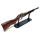 Antique Flintlock Steampunk Rifle Wood and Metal Replica Gun Inert Prop