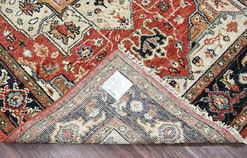 6x9 Rust LoomBloom Hand Knotted Arts & Crafts Oushak 100% Wool Oriental Area Rug