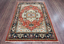 6x9 Rust LoomBloom Hand Knotted Arts & Crafts Oushak 100% Wool Oriental Area Rug
