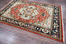 6x9 Rust LoomBloom Hand Knotted Arts & Crafts Oushak 100% Wool Oriental Area Rug