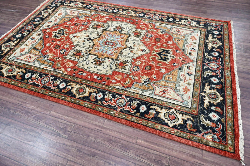 6x9 Rust LoomBloom Hand Knotted Arts & Crafts Oushak 100% Wool Oriental Area Rug