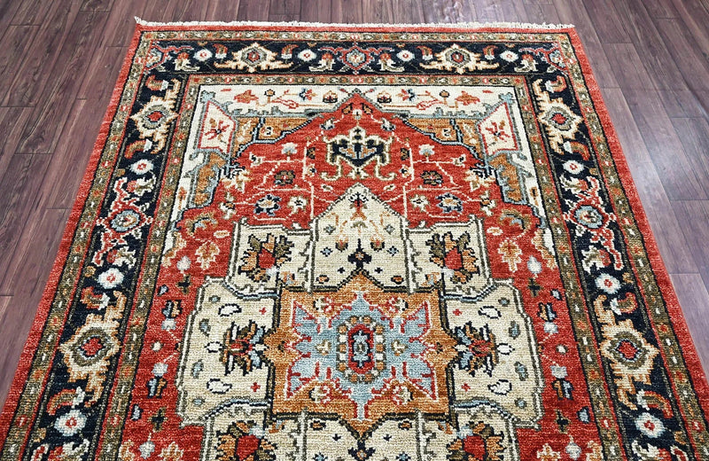 6x9 Rust LoomBloom Hand Knotted Arts & Crafts Oushak 100% Wool Oriental Area Rug